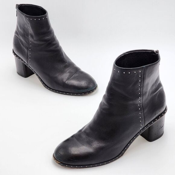 rag & bone Willow Stud Leather Ankle Booties Size 39.5 EUR 9.5 US - Picture 1 of 10